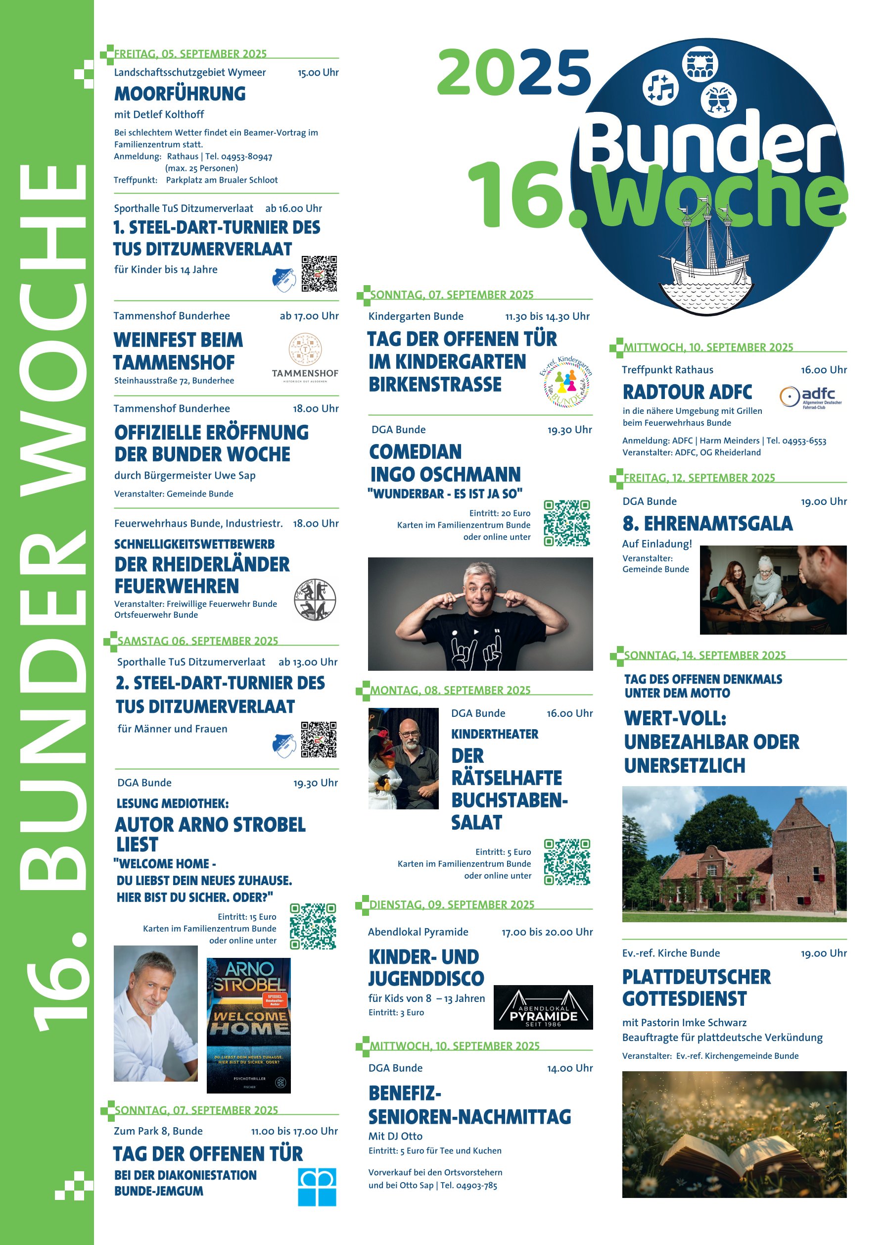 Programm 16. Bunder Woche